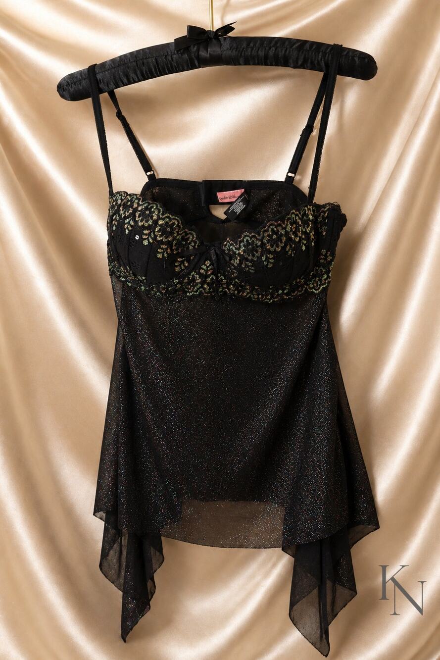 Victoria’s Secret Sexy Little Things Black Sheer Babydoll Slip – Size 36C